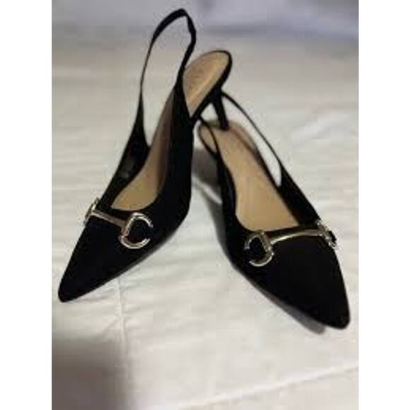 INC Carynn Pointed-Toe Kitten Heels Size 6.5 Black - Picture 2 of 2